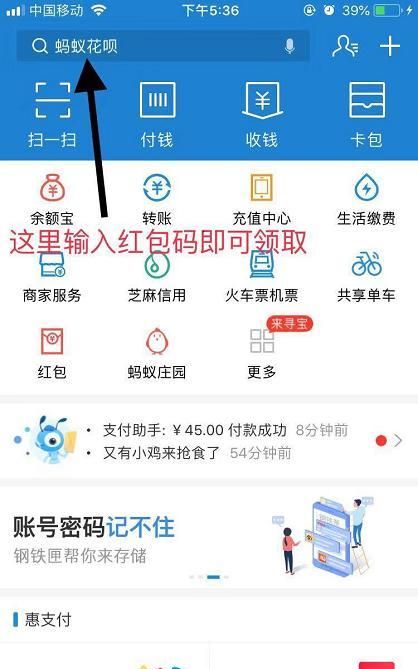 支付宝红包怎么领取红包图2