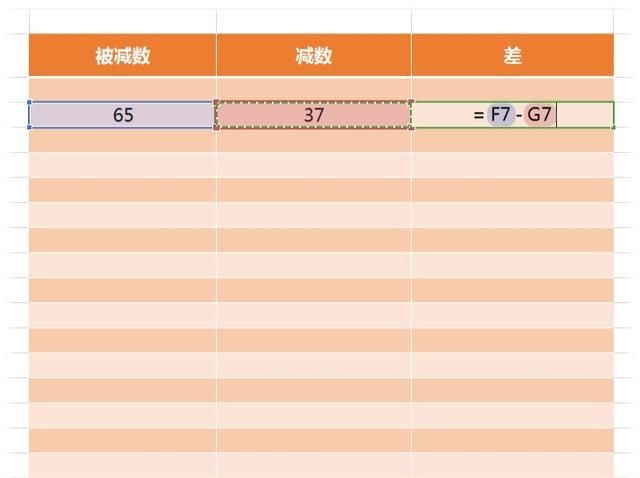 excel中怎样做减法运算图8