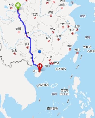 从兰州自驾到海南路线怎么走图1