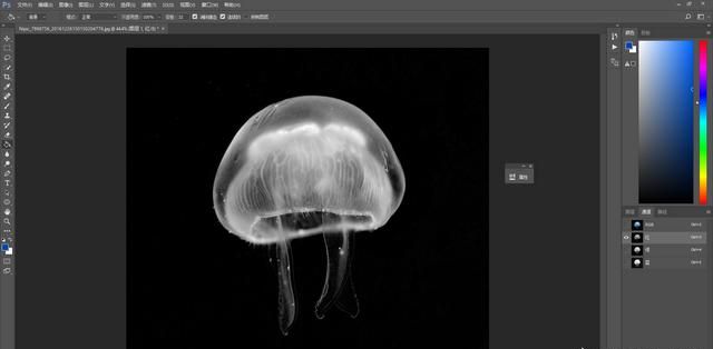 如何用ps抠取半透明水母图,ps制作烟雾抠图图4