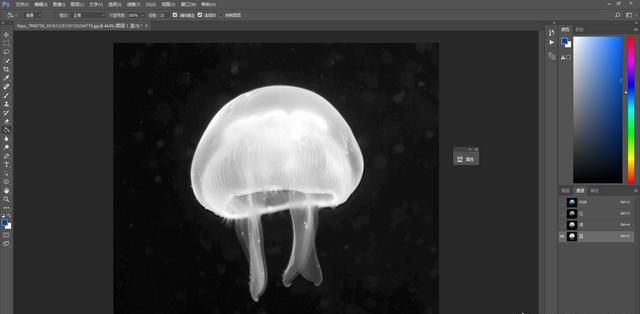 如何用ps抠取半透明水母图,ps制作烟雾抠图图6