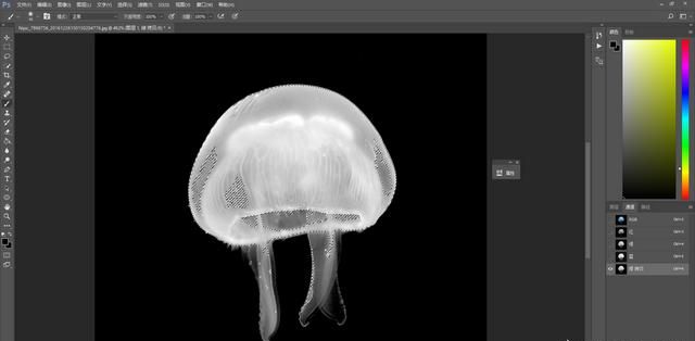 如何用ps抠取半透明水母图,ps制作烟雾抠图图9