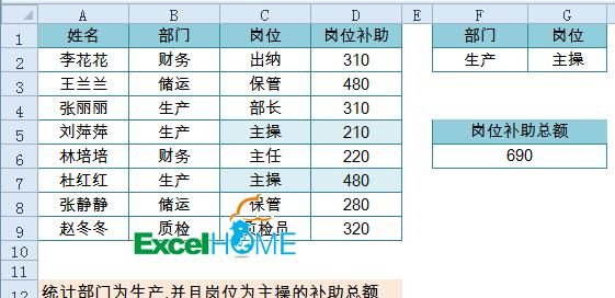 excel多条件统计的方法(excel多条件统计求和公式)图3