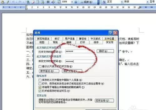 如何给word文档加密图3