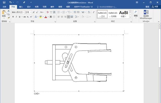 怎样才能把cad上的图形复制到word文档中去图4