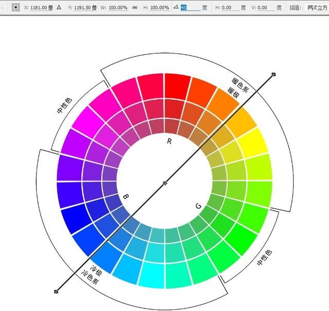ps怎么绘制色相环(ps48色相环配色方法)图62