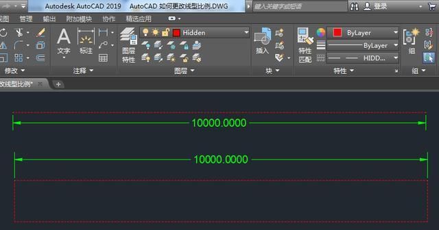 cad怎么调整虚线与虚线的间隔图19