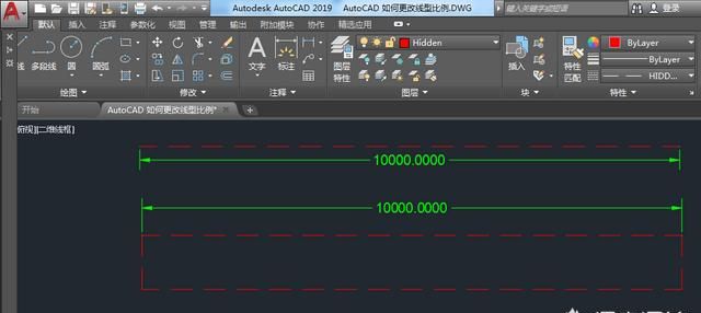 cad怎么调整虚线与虚线的间隔图21