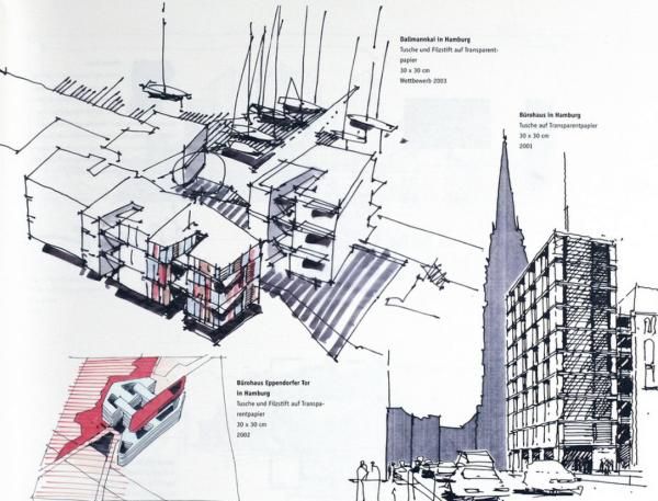 新人如何画好建筑草图图片(建筑系草图该怎么画)图5