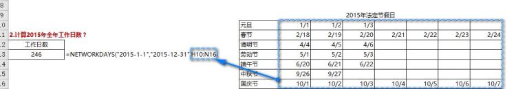 如何用excel快速算出当月工作天数的公式图8